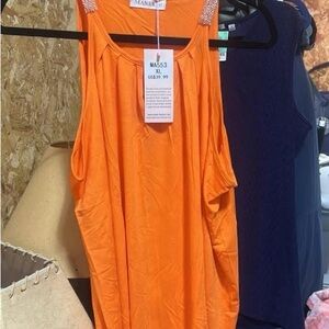 Vibrant Orange Tank Top by Meaner